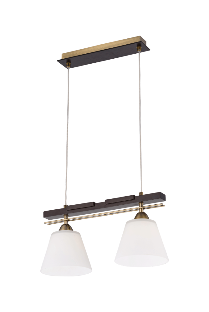 Люстра L420 x W170 x H220(1000), мм, 2*40W (80W), RED+AB (Красный+Бронза) Sfera Sveta 85595/2P RED+AB