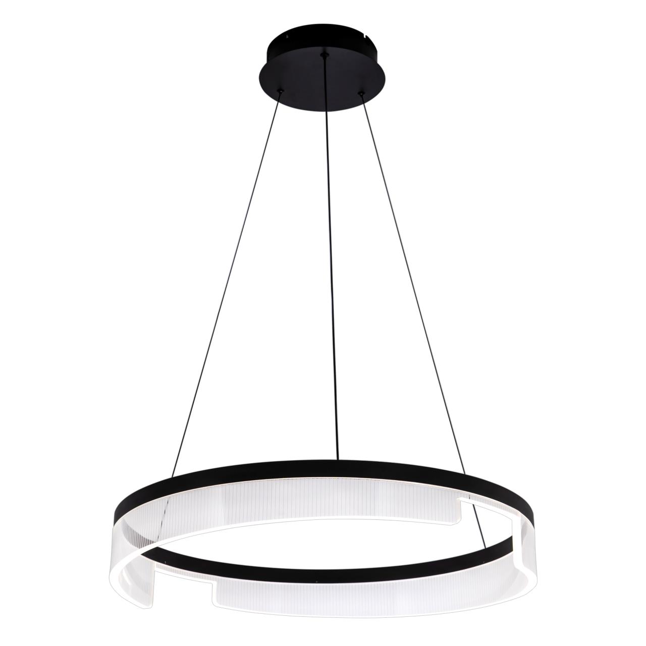 Подвесной светильник 60*60*150 см, LED 46W, 3000 / 6000K, Черный LED4U L5022-600 BK