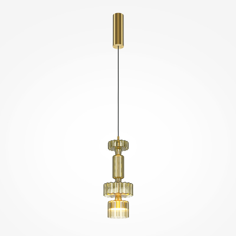 Подвесной светильник 15*15*360 см LED, 12W, 3000К, Maytoni LEVEL MOD253PL-L18BS3K2 латунный