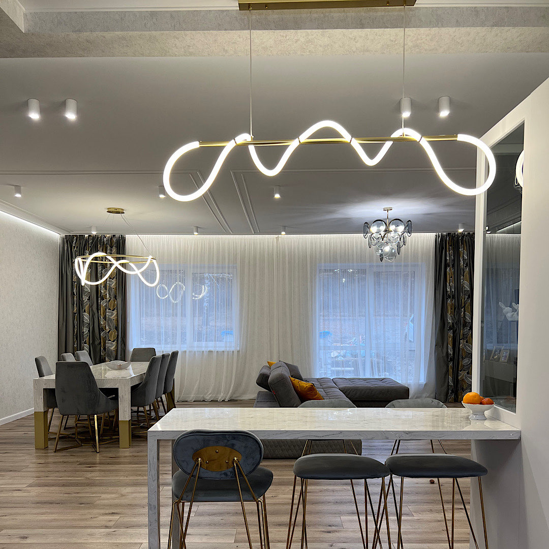 Светильник 60 см, 40W, 4000K Lussole Loft River LSP-8390, хром