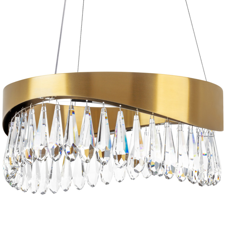 Подвесная люстра 45*150 см, LED, 27W, 3000K Lightstar Helio 703143, золотой