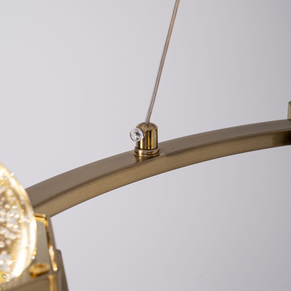 Подвесная люстра WALSH L10 70*70*150 см, 10*LED*5W, 3000K, ImperiumLoft 195470-23, Латунь