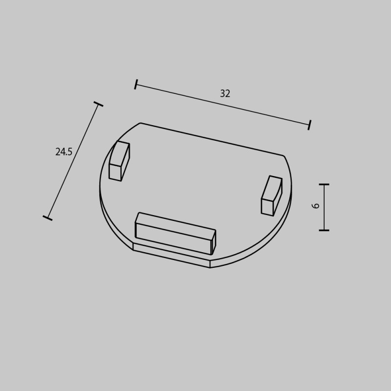 Заглушки для круглого низкопрофильного шинопровода Exility 2шт TRAM034EC-R-41W белый