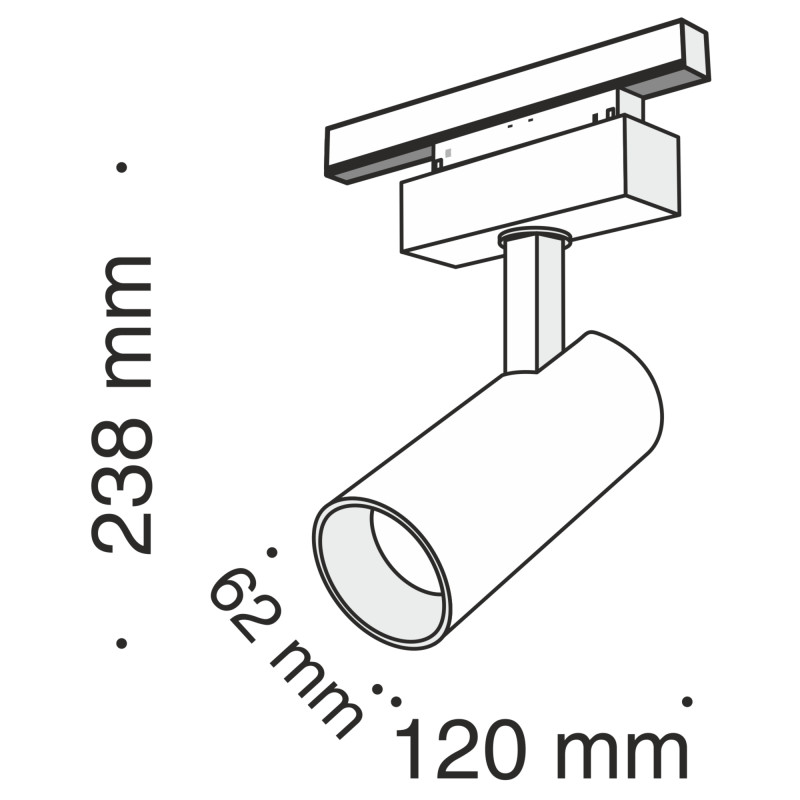Светодиодный светильник 18W, 4000K, Maytoni Track lamps TR019-2-15W4K-B, черный