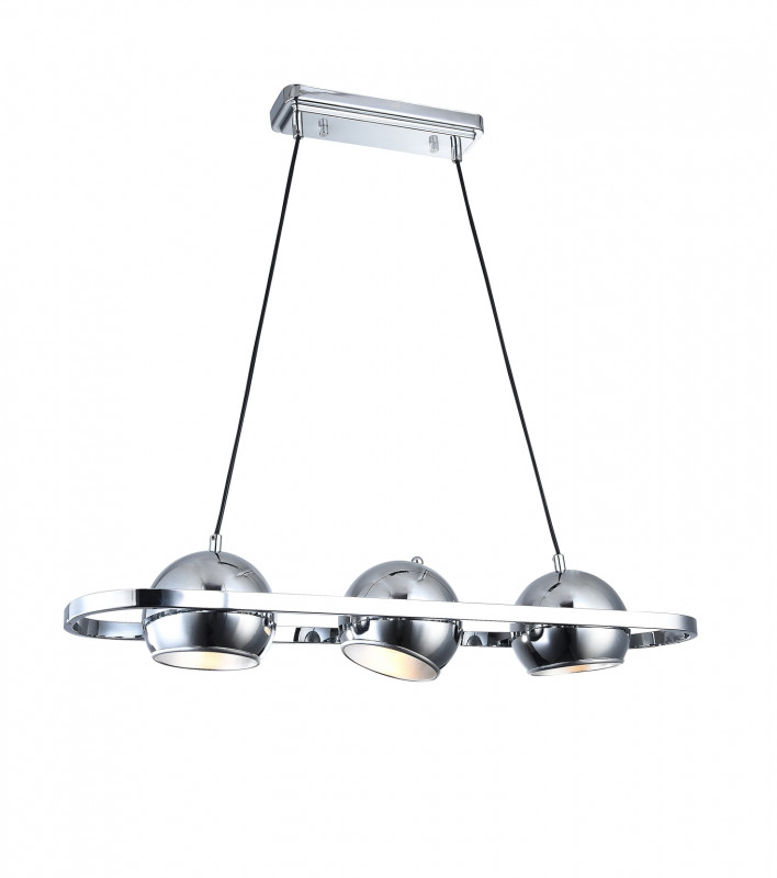 Подвесной светильник 19*78*139 см, 3*E27 хром, серебро Vele Luce Helix  VL5153P03