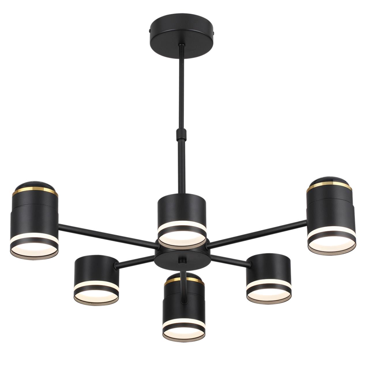 Люстра потолочная 56*59*31/51 см, 6*GX53*10W+3*LED*5W 2700K Lumion Virsava 8234/6C черный