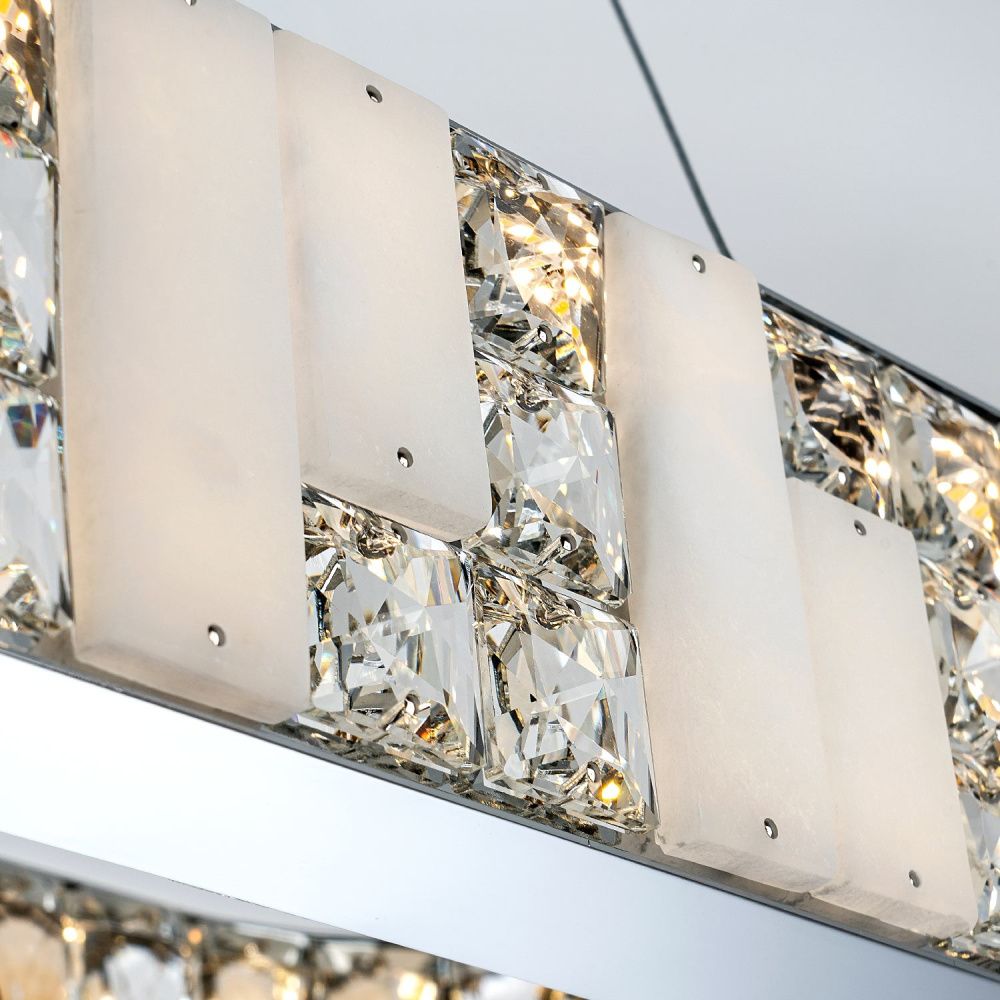 Подвесная люстра 84x30x50см, LED, 36Вт, 3000 / 6000K, Modelux ML.6985.800.300P CR Хром