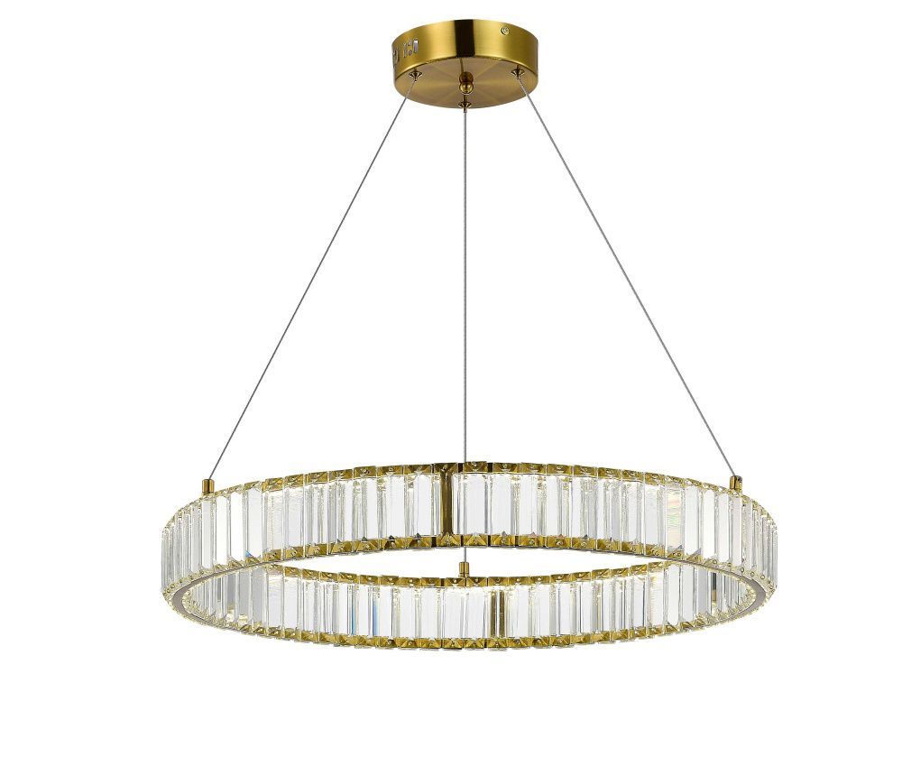 Люстра Ø600 x H1200 мм, Светодиодная лента 30W 4000K NewRgy BRASS(Латунь) D2107-DW-60 BRASS