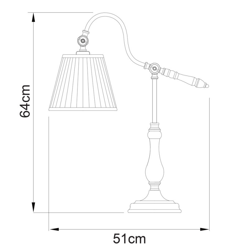 Декоративная настольная лампа Arte lamp Seville A1509LT-1PB  полированная медь