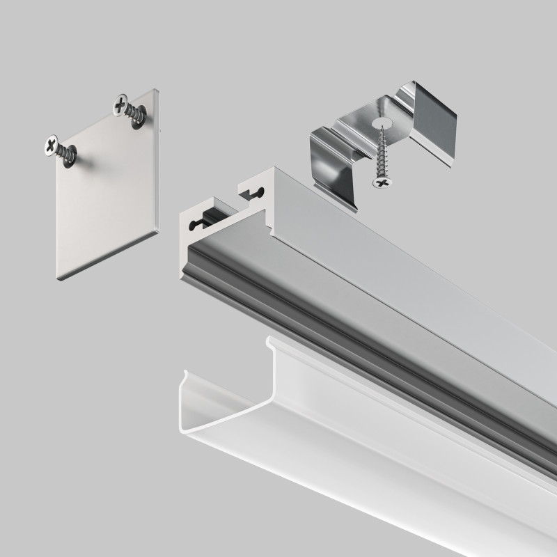 Алюминиевый профиль 2000*20*20 мм для светодиодной ленты Maytoni Led strip ALM-2020B-S-2M