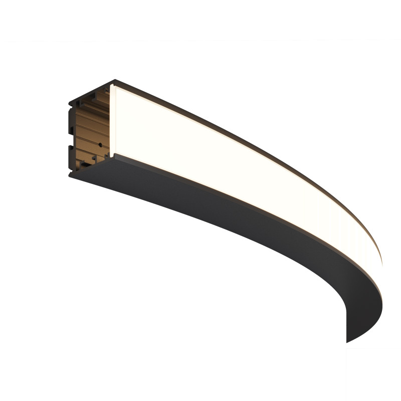 Радиусный профиль ALM-3535R-B-EX-90°-1.5M 3,5*3,5*118,75 см, Maytoni Led Strip черный