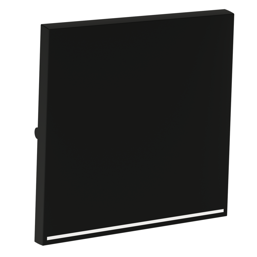 Клавиша для выключателя/переключателя одноклавишного с подсветкой, черный матовый Voltum S70 VLS000208, Пластик Soft touch