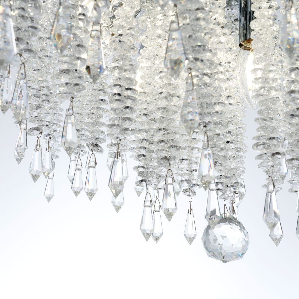 Подвесная люстра 62*50/105 см, 12*Е14 MODELUX ML.855.12 CR хром