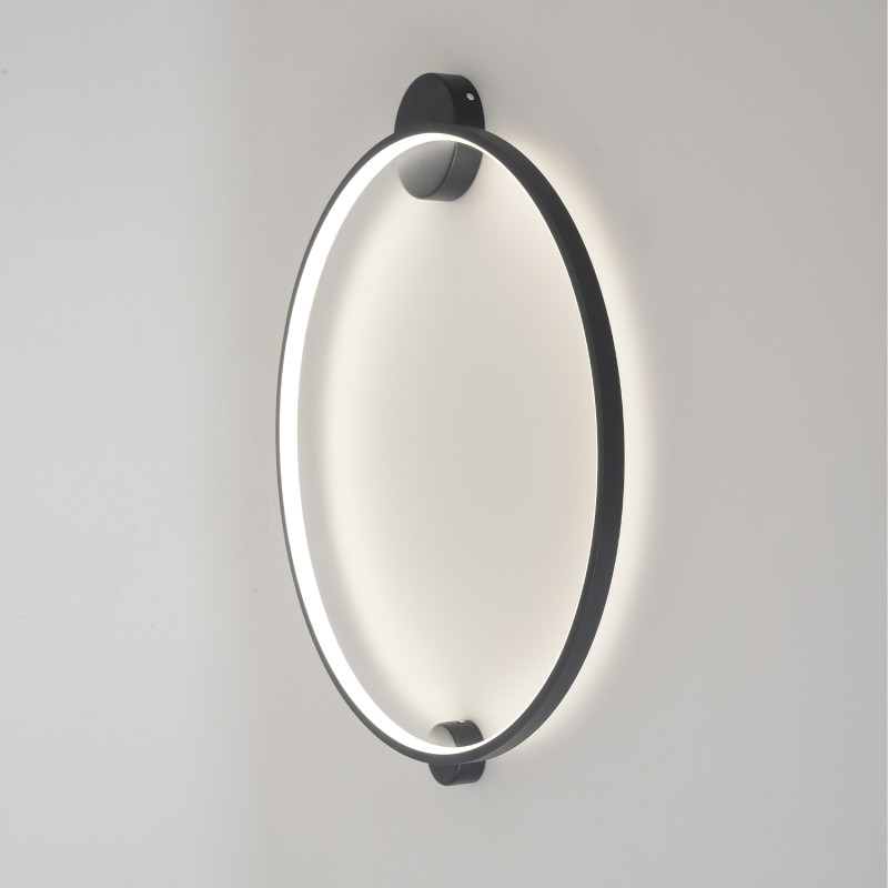 Настенный светильник 60 см, 26W, 3000-6000K, Crystal Lux REAL AP26W LED BLACK, черный