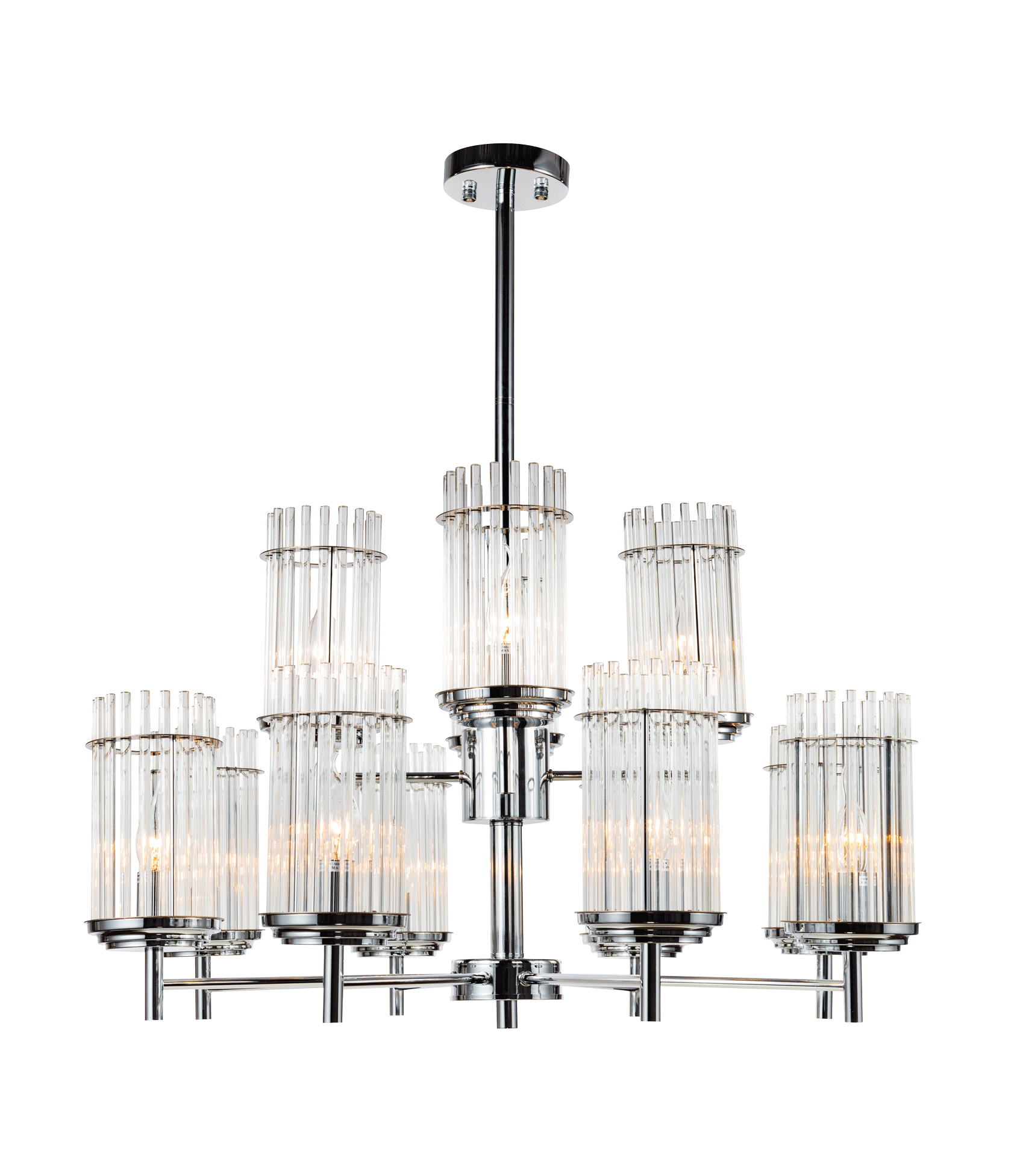 Люстра  750*460-800, 12*E14, 40W NewRgy Модерн 9234R/8+4 CHR, Хром