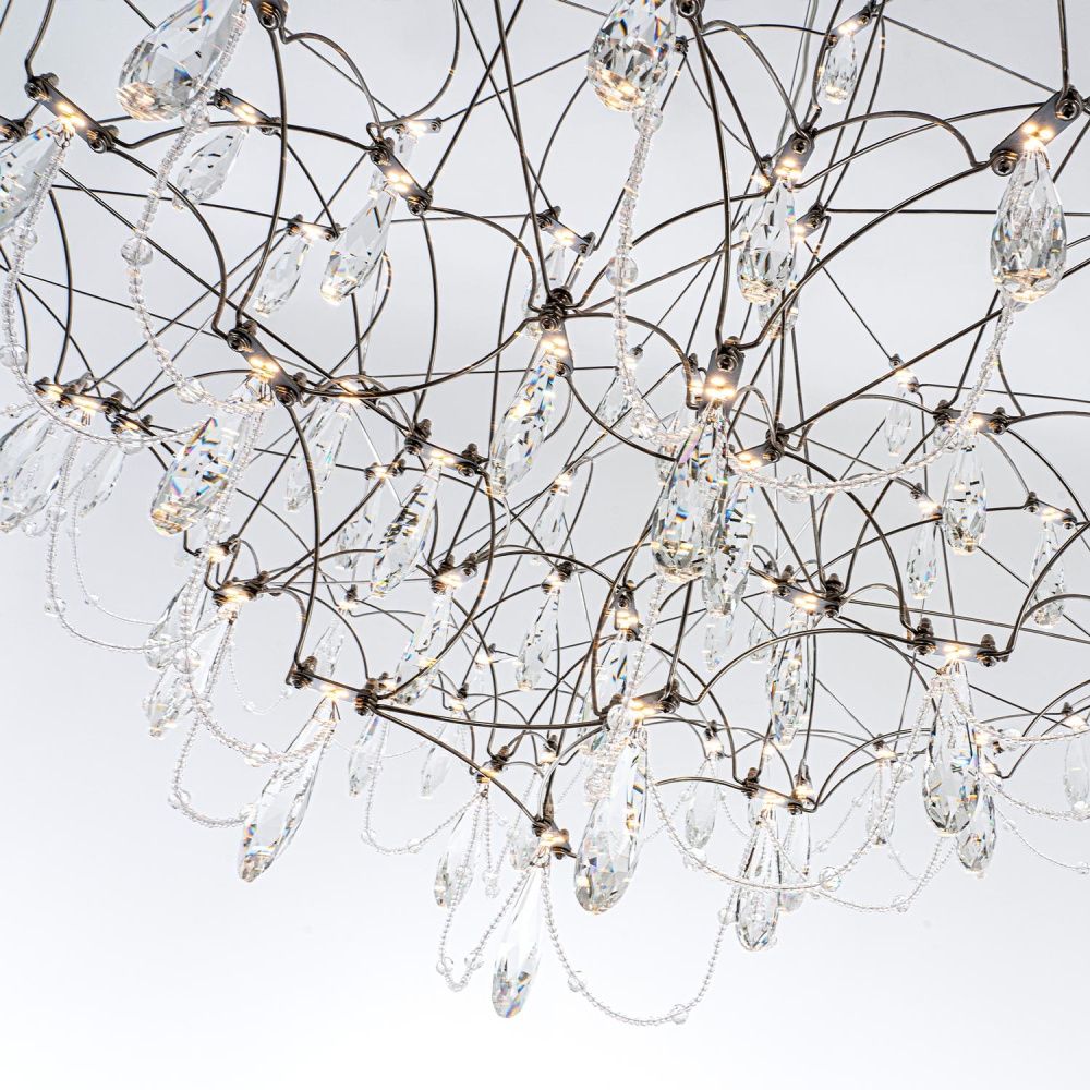 Подвесная люстра 100см, LED, 100Вт, 3000 / 6000K, Modelux ML.5602.1200P СН Хром