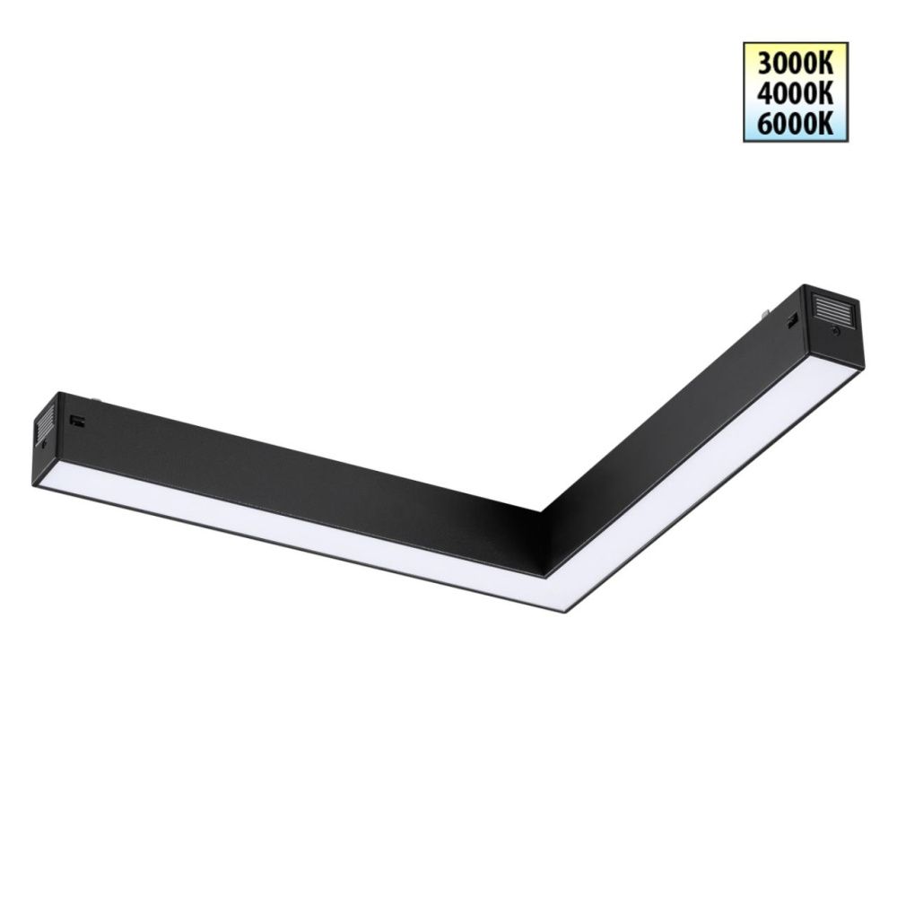 Cветильник  24,2*22*3 см, 1*LED*20W, 3000/4000/6000K, Novotech VECTOR PORT 359944, черный,