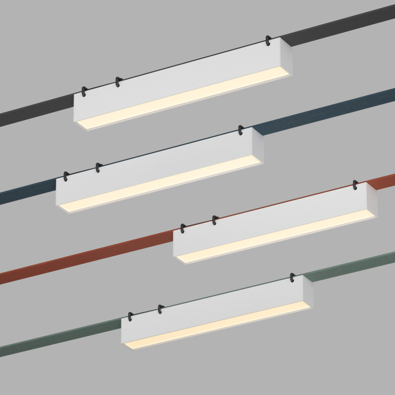 Трековый однофазный светильник 32 см, 12W, 3000K, Denkirs Belty Linear DK5575-WH, белый