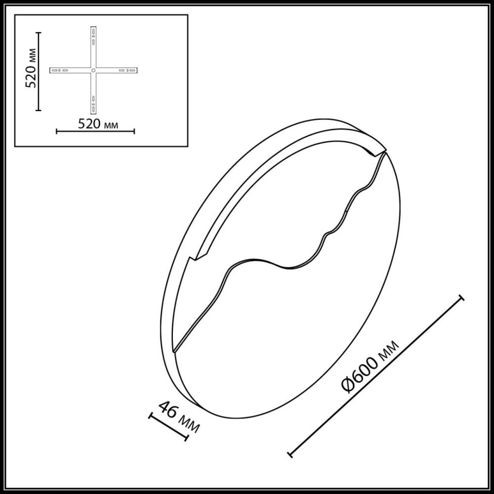 Настенный светильник 1*LED*20W, 3000K, Odeon Light MONTANA HIGHTECH 7168/20WL, белый
