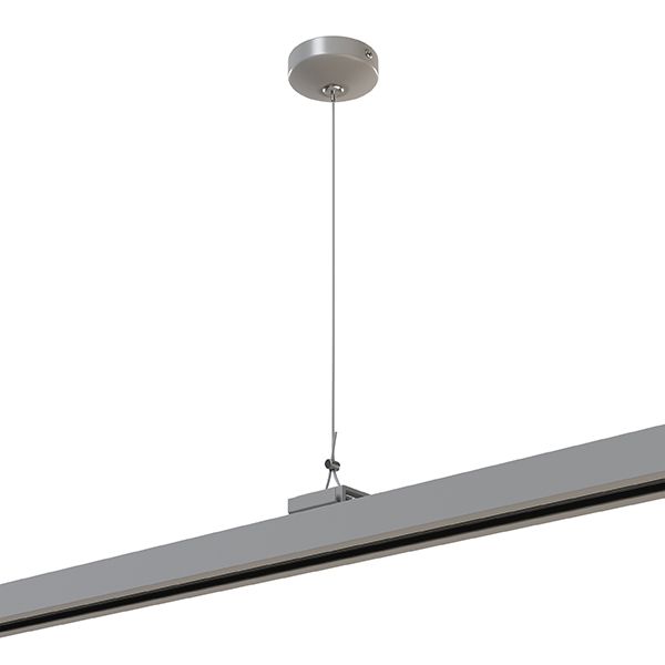 Подвес Lightstar BARRA 504179 универсальный трековый 1,5 м для однофазных и трехфазных треков СЕРЫЙ, шт