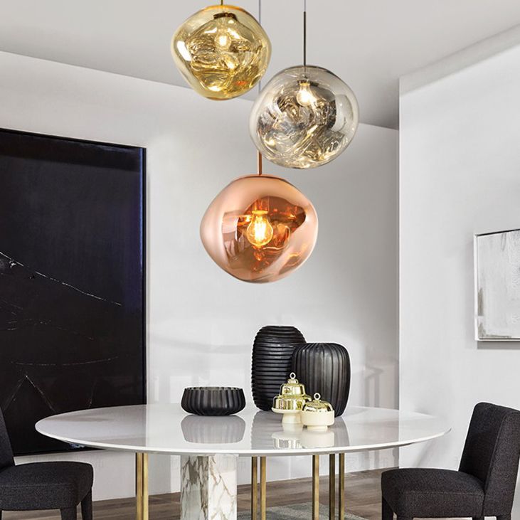 Подвесной светильник Tom Dixon Melt Pendant Silver D38 40*40*40 см, 1*E14*40W, ImperiumLoft 40.2599, Серебристый