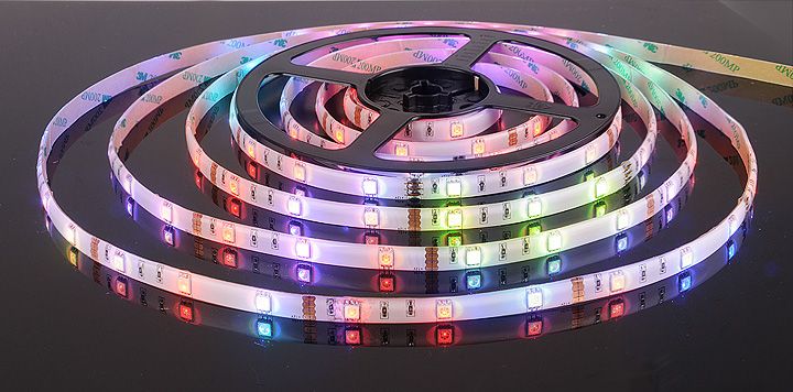 Светодиодная лента Лента светодиодная 12V 7,2W 30Led 5050 IP65 RGB, 5м Elektrostandard