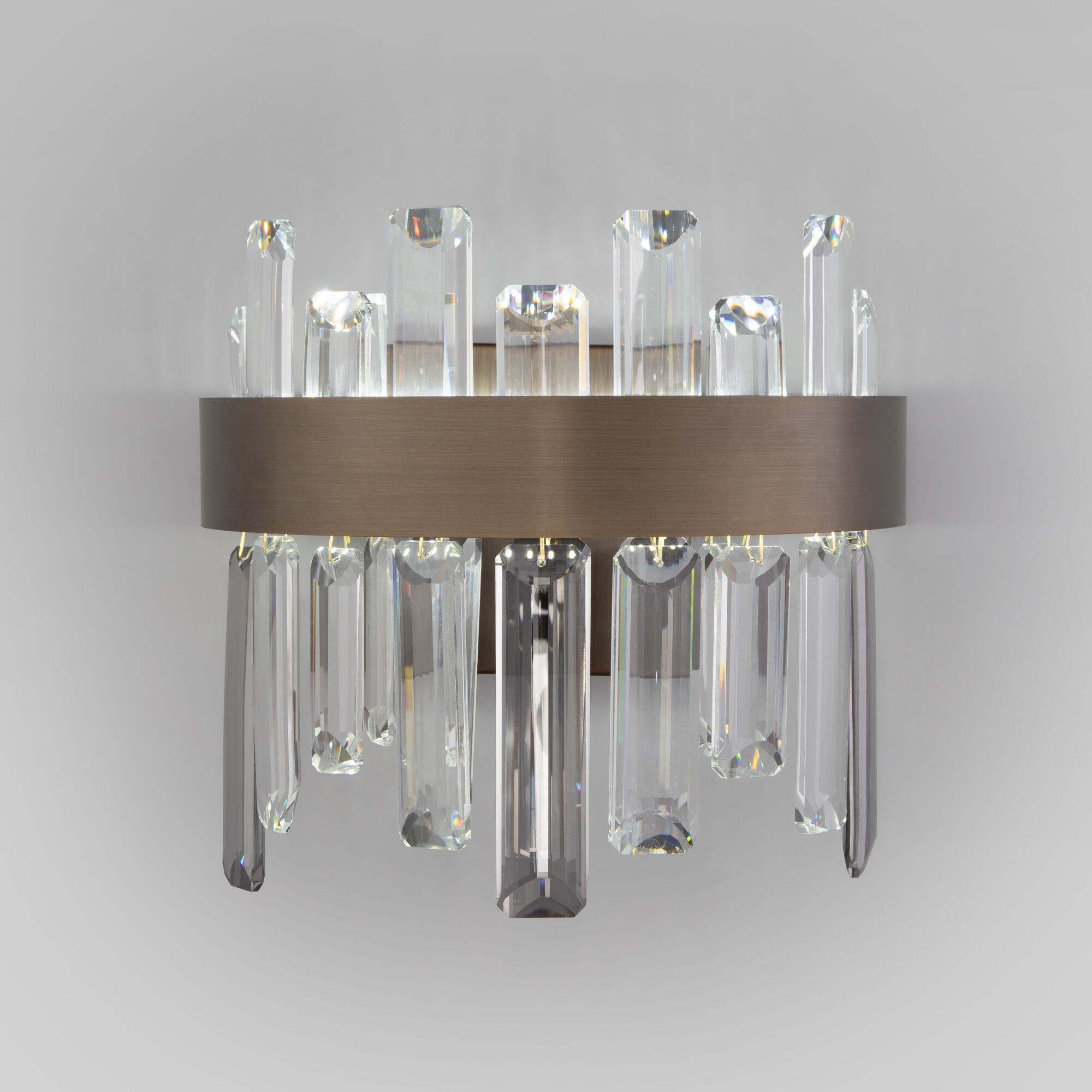 Бра с хрусталем 25*15*22 см, *LED, 16W, 3000;4000;6000 Bogate's Sparkle 418/1, бронза