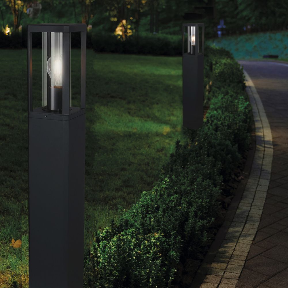 Уличный светильник 12*12*80-80 см, вр  см, 1*E27*20W, K, Mantra Nevada MAN8901, черный