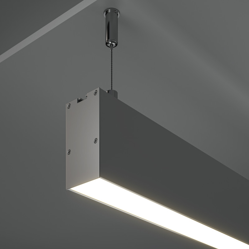 Алюминиевый профиль  Накладной 2000*35,6*66,8 мм для светодиодной ленты Maytoni Led strip Серебро ALM-3566-S-2M