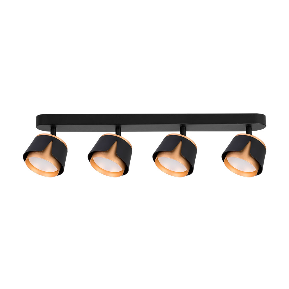 Спот 15*60*10 см, 4*GX53, 12W, Arte Lamp Amaks A8028PL-4BK, Черный