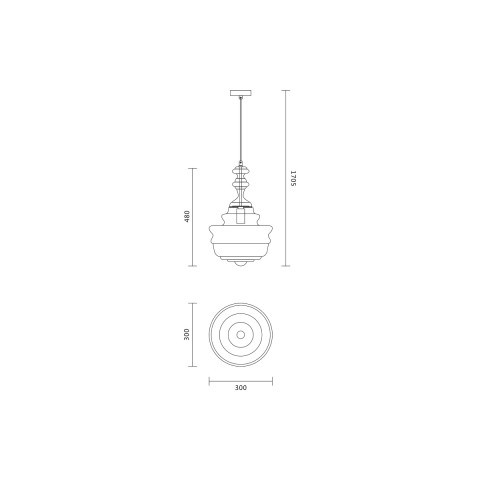 Подвесной светильник  30*171 см, 1*E27 хром Vele Luce Paolo VL5223P31