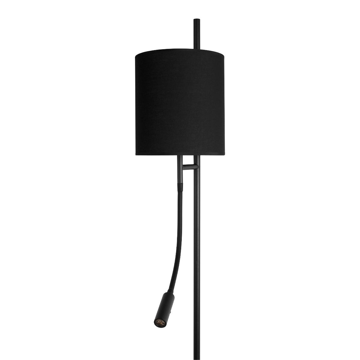 Торшер 20*176 см, 2*E27+LED*1X40W + 1X3W 3200K LOFT IT Ritz 10253F/B Black черный