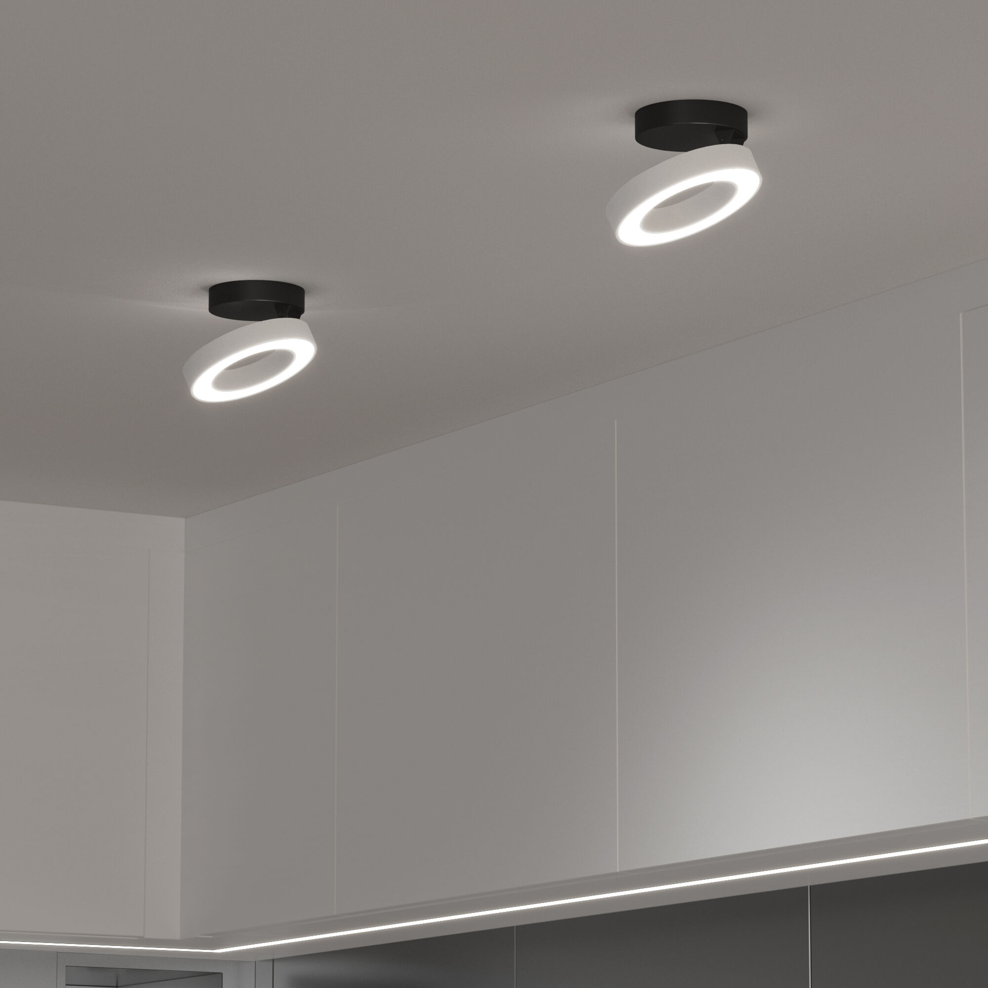 Накладной светодиодный светильник Spila белый 12W 4200К 25105/LED Elektrostandard