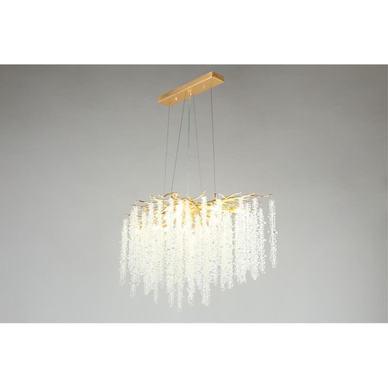 Подвесная люстра 100*50*80-180 см, 10*G9, 5W, Aployt PAULINA APL.848.23.10, золотой