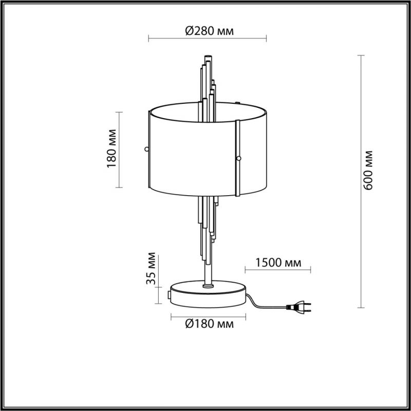 Светильник 60 см, Odeon Light Margaret 5415/2T, бронза