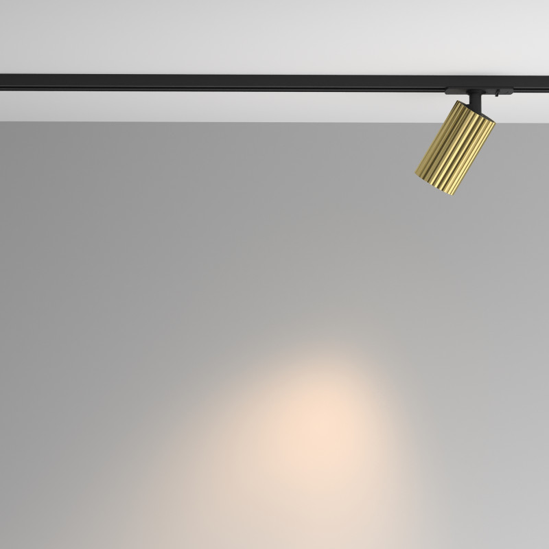 Трековый светильник 8,2*10*13,2 см, GU10 10W Maytoni Technical Calipso UNITY TR218-1-GU10-BS латунь