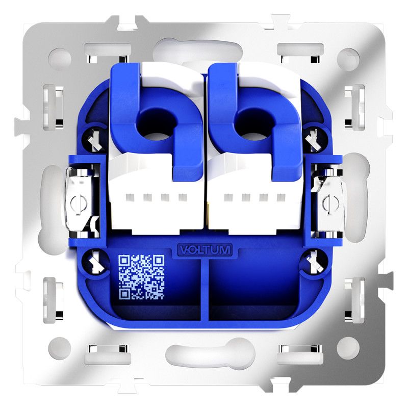 Розетка компьютерная встраиваемая Voltum S70 двойная RJ45+RJ45 кат.6, белый  пластик  VLS060201
