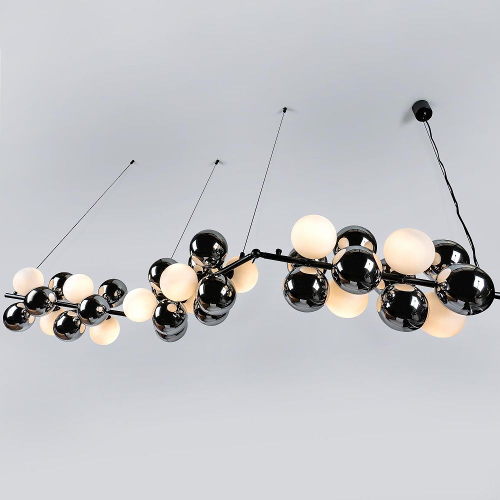 Подвесной светильник 155x23xсм, G9, 12xG9Вт, , Modelux MS.8055.12 BK Черный