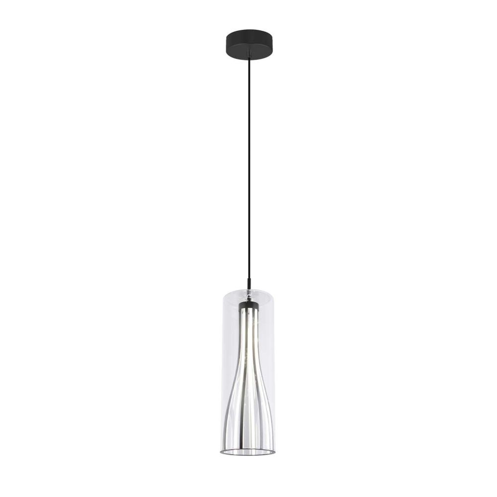 Подвес 15*50-150 см, 1*LED, 20W, 4000K, Favourite Striata 4627-1P, черный матовый
