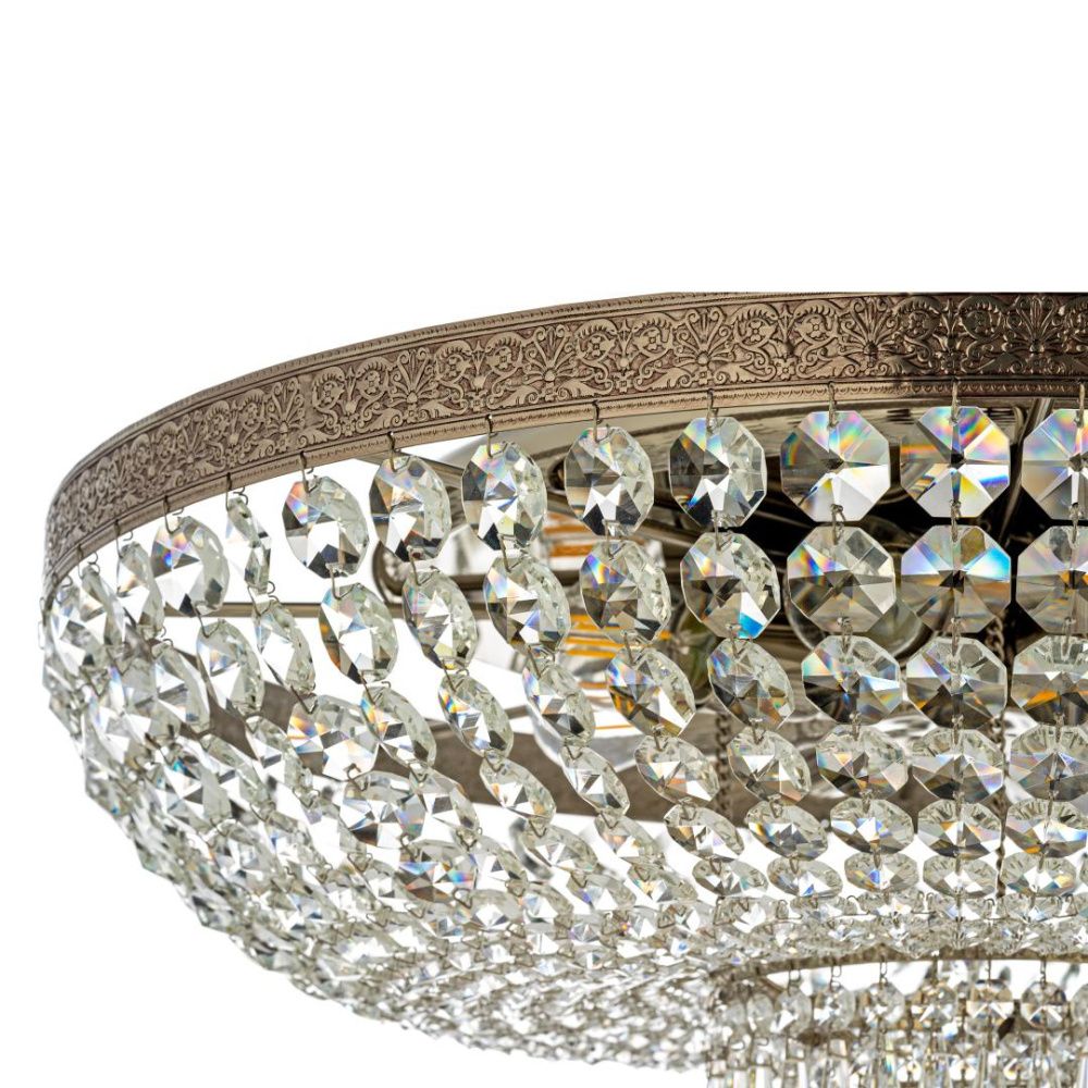 Светильник *60*35 см, 8*E27*60W, Arti Lampadari Santa Nickel Santa E 1.2.60.600 N, Матовый никель