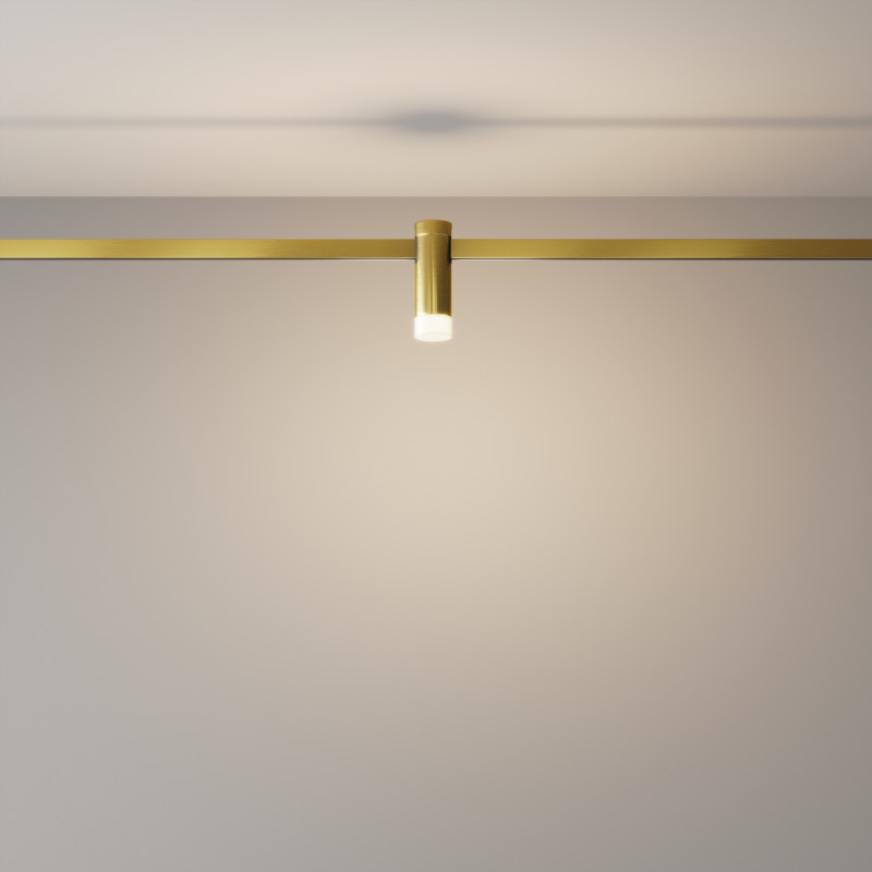 Трековый светильник 3 см, 3W, 3000K, Maytoni Skim TR145-1-3W3K-W-BS, латунь