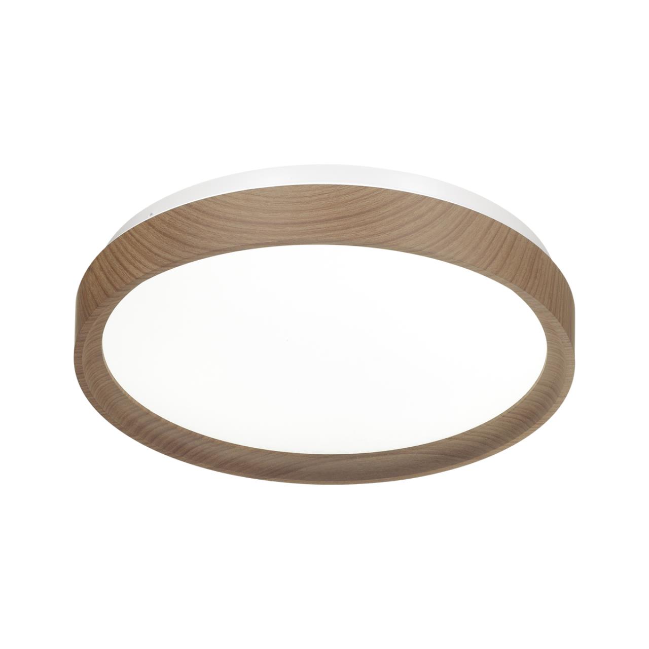 Cветильник 33*5,5 см, LED 30W, 4000 К, IP43, белый/светло-коричневый под дерево, пластик Sonex Woodi, 7603/CL