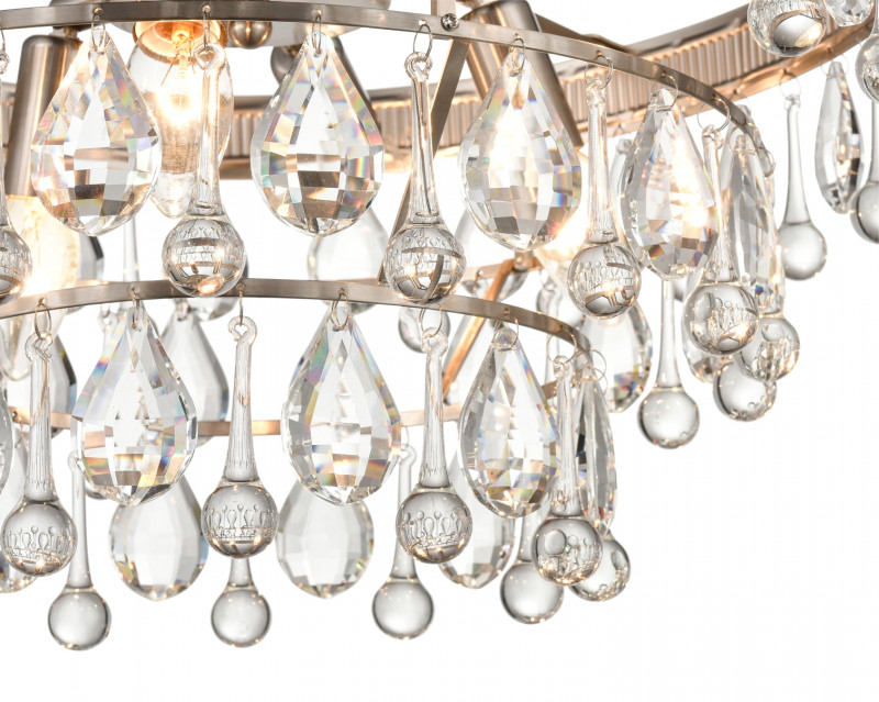 Подвесная люстра  50*130 см, 6*E14 сатин никель Vele Luce Augostina VL3253P06