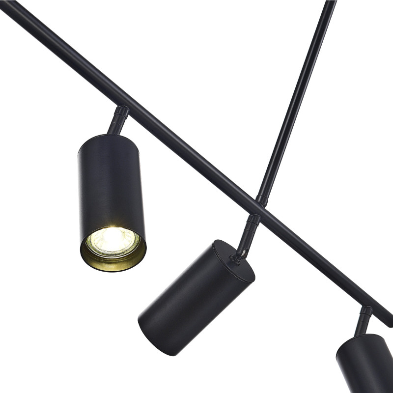 Светильник подвесной 100*8*75 см, 5*GU10 5W 4000K черный ST Luce Sormano SL1206.403.05