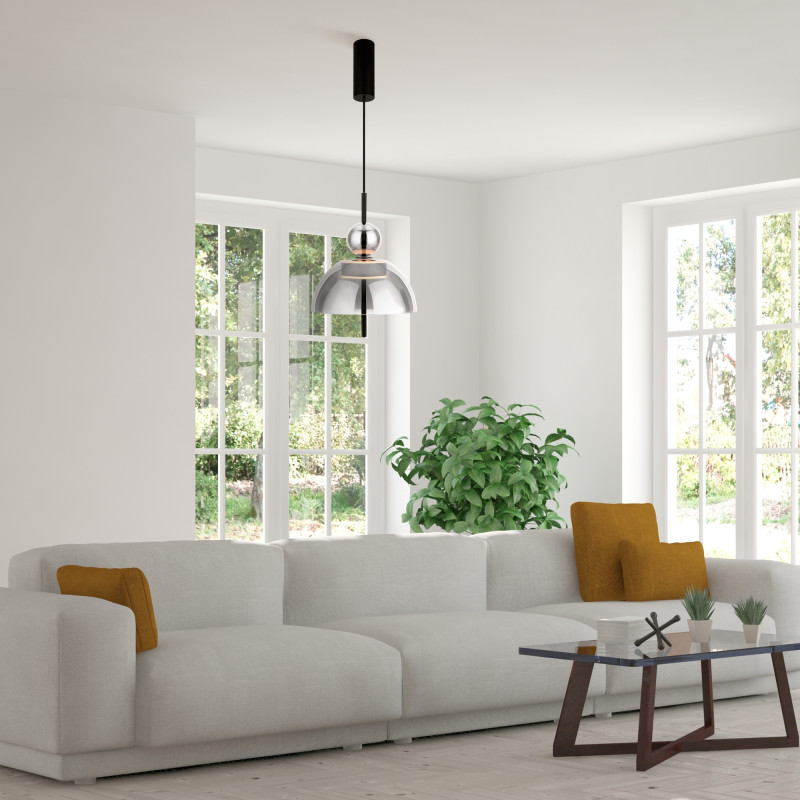 Подвесной светильник  25*57,8 см, LED 1 12W, 3000К, Черный Maytoni Bangkok MOD185PL-L6B3K4