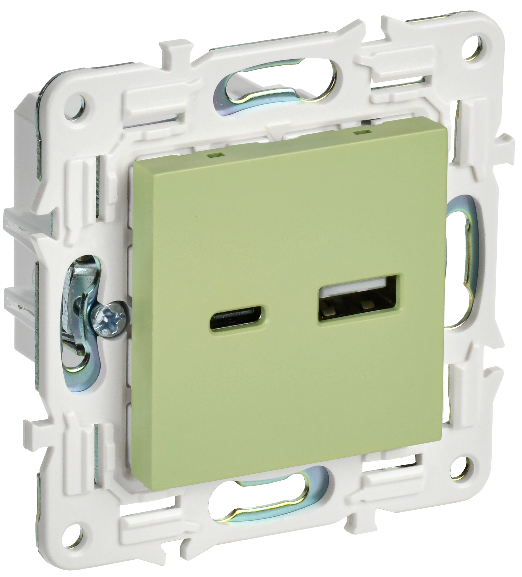 SKANDY Розетка USB A+C 18Вт SK-R13M мятн. IEK, SK-U22-018-K06