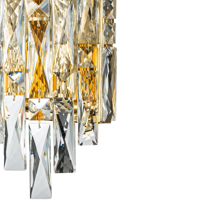 Бра 20*11,5*25 см, 2*E14*40W, Indigo Crystal V000441, золотой, 12041/2W Gold