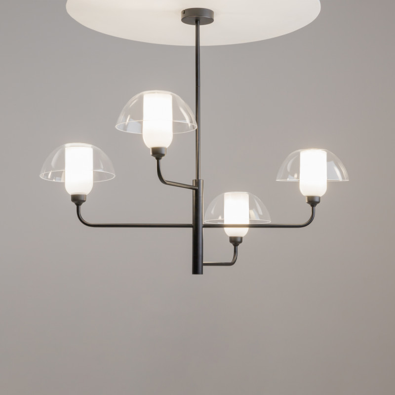 Подвесной светильник 76*90,6 см, E14 4 40W, К, Черный Maytoni Memory MOD177PL-04B