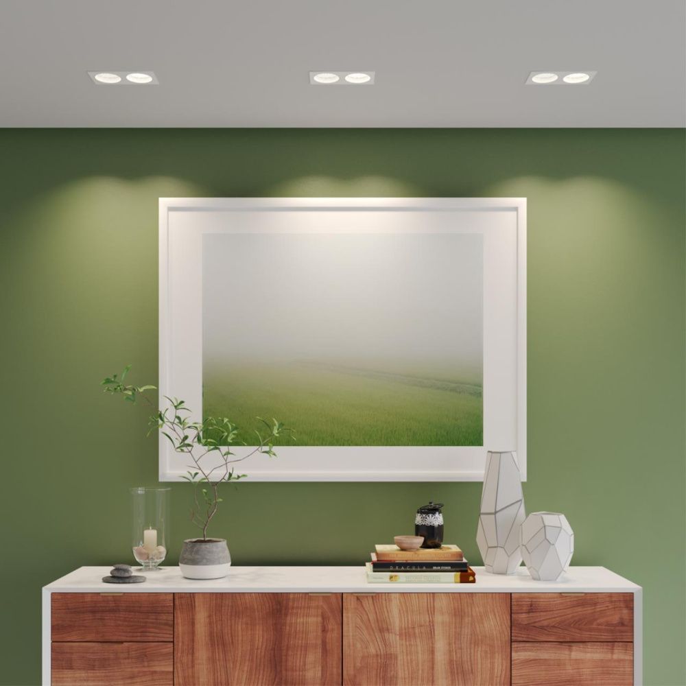 Светильник встраиваемый 22*12*3 см, вр 10,5*21,5 см, 2*GX53*12W, Novotech Gemini 371007, белый