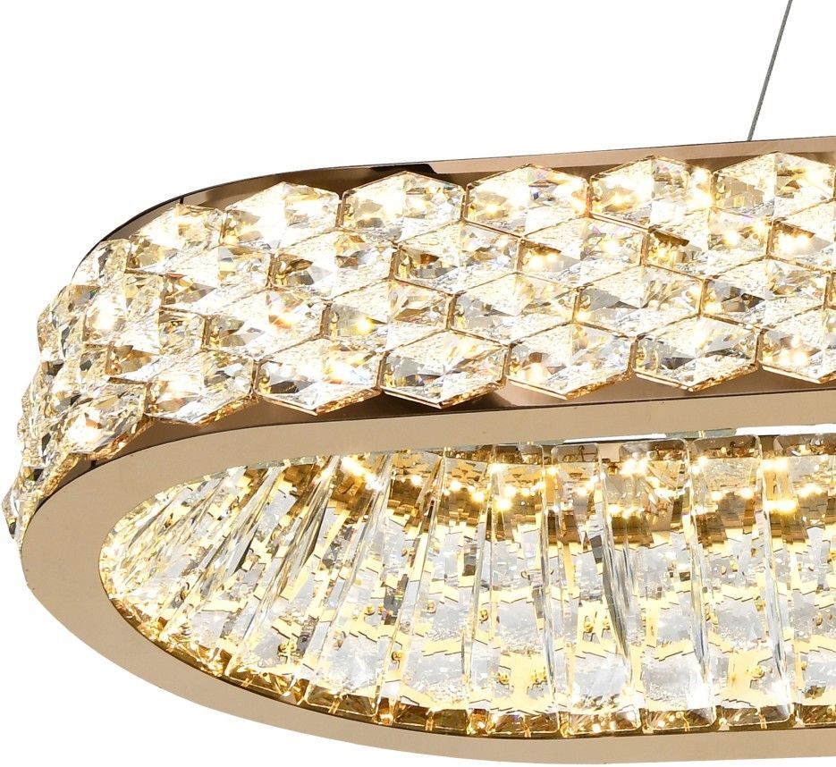 Люстра подвесная 120 см, 80W, 3000-6000K, Stilfort 4040/03/12PL, золото